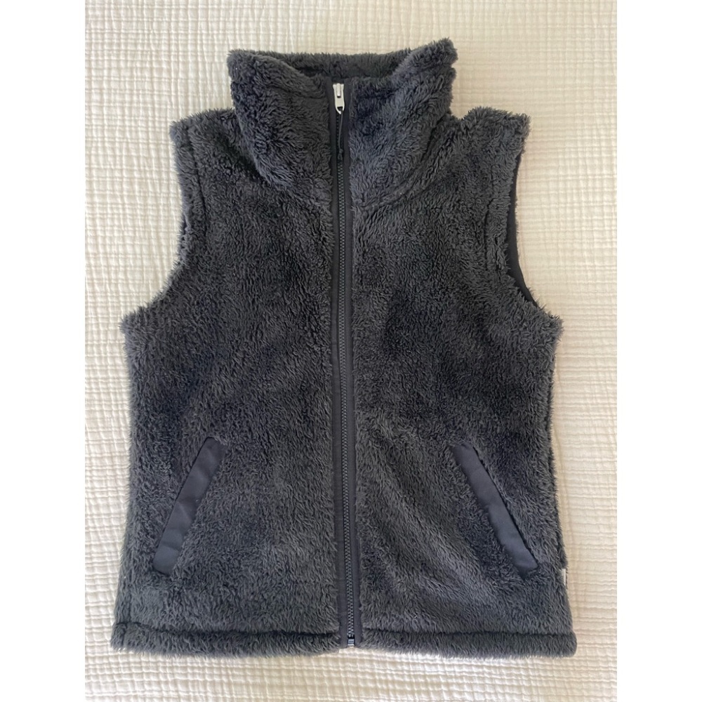 Womens The North Face gray sherpa vest size S